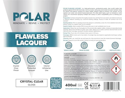 Polar Clear Gloss Flawless Lacquer Spray - 4 x 13.5 Fl Oz - color: Clear Gloss, size: 13.5 Fl Oz (Pack of 4)