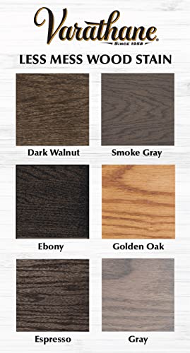 Varathane Less Mess Ebony Wood Stain & Applicator - color: Ebony, size: 4 Ounce (Pack of 4)