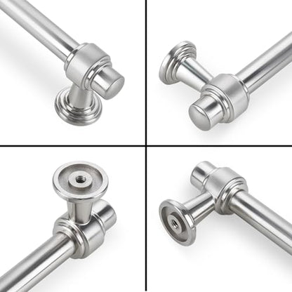 Brushed Nickel Kitchen Cabinet Pulls 5 Inch 10 Pack - color: Brushed Nickel, size: 5" Hole Center(128mm)