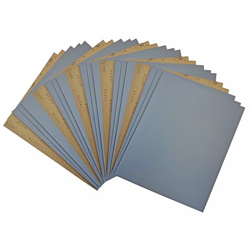 25 PCS 1200 Grit Wet Dry Sandpaper, 9x11 Inch Silicon Carbide Sheets - style: Grit 1200