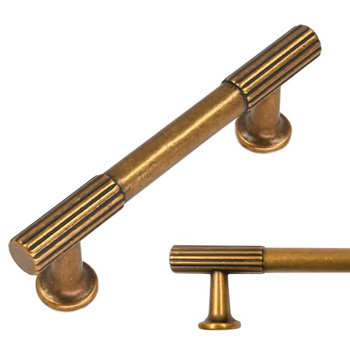 Amerdeco 10 Pack Antique Brass Cabinet Pulls 3" - color: Antique Brass, size: 3"/76MM