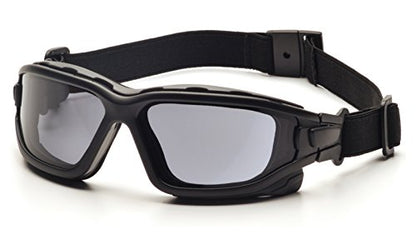 PYRAMEX I-Force Sporty Dual Pane Anti-Fog Goggle, Black Frame/Clear Anti-Fog Lens - color: Gray H2x Anti-fog Lens/ Black Frame