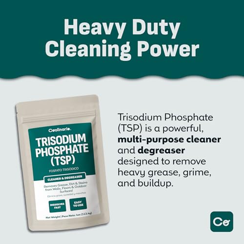 Coolinario Trisodium Phosphate TSP Cleaner (4 OZ) Home & Industrial Use (Pack of 3) - size: 4 Ounce (Pack of 3)