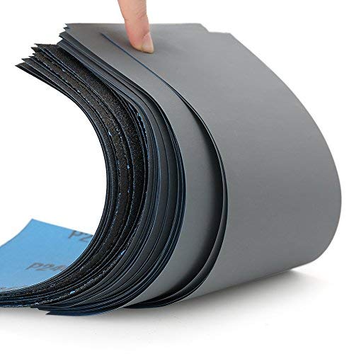 LotFancy Sandpaper, 45PCS, 80 to 3000 Grit Sand Paper Assortment, 9 x 3.6 Silicon Carbide Dry Wet Sanding Sheet, for Wood Furniture, Metal Sanding, Automotive Polishing, Wood Turning Finishing - size: 80-3000Grit