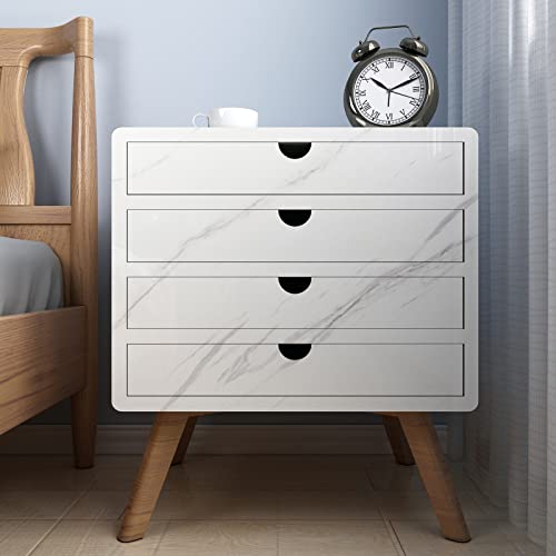 White Marble Contact Paper for Countertops Peel and Stick Marble Wallpaper - size: 17.7" x 118"