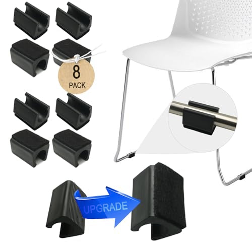 Rectangle U Shaped Sled Chair Leg Tips Cap with Felt Pads,Floor Protectors - color: 8pack-black, size: 14mm(9/16inch)-Diameter