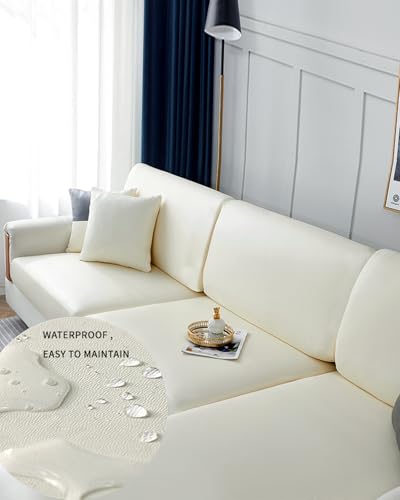 Large Soft Leather Fabric 8mm Thick 54"x36" 1 Yard Pre-Cut PU Leather， Marine Vinyl,for Luxury Furniture, Pet Beds & DIY Crafts, Craft Projects, Sofa - Heavy-Duty Indoor/Outdoor Use (White) - color: White