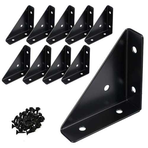2-9/16" Corner Brace L Bracket for Wood – 10 Pack Right Angle Brackets