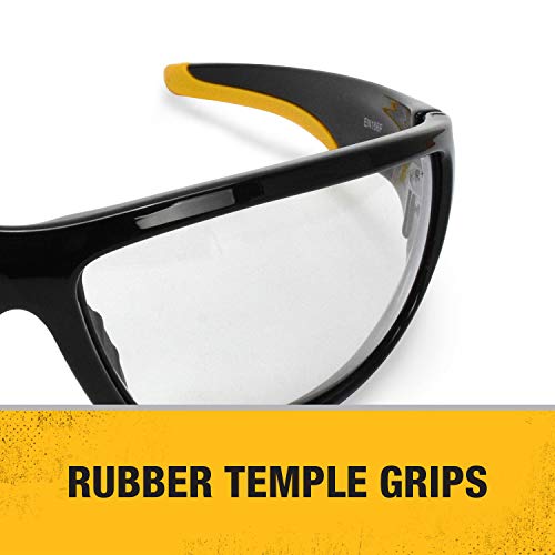 Dewalt Dominator Safety Glasses Dpg94 Unisex Adult Non Slip Polarized Mirrored Rubber Full Rim