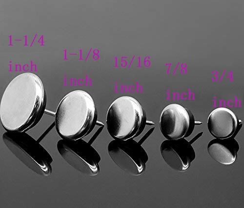 Dia Nail On Furniture Glides for Chairs, Tables - Furnigear Nickel Base Cushioned Furniture Nails - Allowing Chairs to Glide Effortlessly Over Carpet Floors (1-1/4", 16 Pack-Silver Gray) - size: 1-1/4" Silver Gray (16pcs)