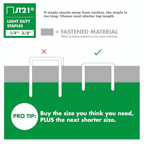 Arrow 215 JT21 Thin Wire Staples for Staple Guns and Staplers, Use for Upholstery, Crafts, General Repairs, 5/16-Inch Leg Length, 7/16-Inch Crown Width, 1000-Pack, Made in the USA - size: 5/16 Inch