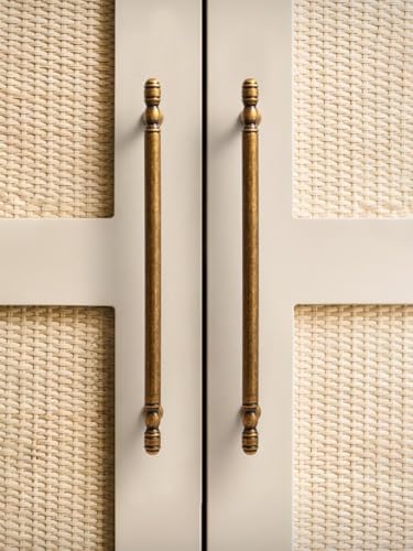 Antique Brass Cabinet Pulls - 7.56" (192mm)Hole Center Cabinet Hardware,Kitchen Cupboard Bathroom Dresser Pulls Classic Vintage Drawer Handles (10, Antique Brass, 7.56" (192mm)Hole Centers) - size: 7.56" (192mm)Hole Centers