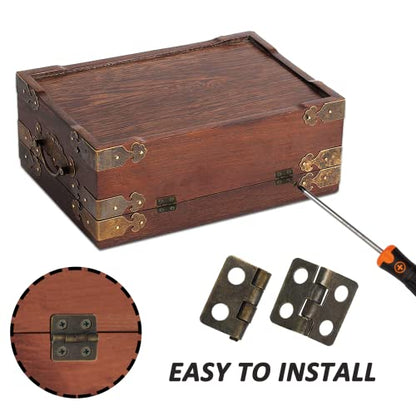BokWin Mini Hinge for Wooden Jewelry Box, 50PCS, 13 x 12 mm