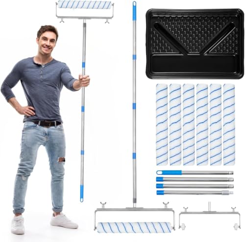 12 Pcs Paint Roller Kit with Extension Pole