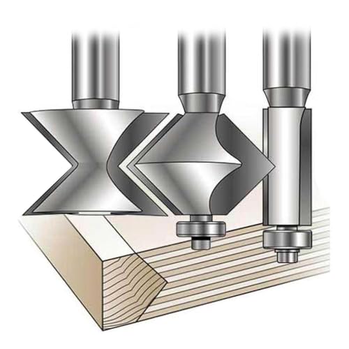 7826 Edge Banding Router Bits Set - 90 V-Groove with Flush Trim Bit | MLCS