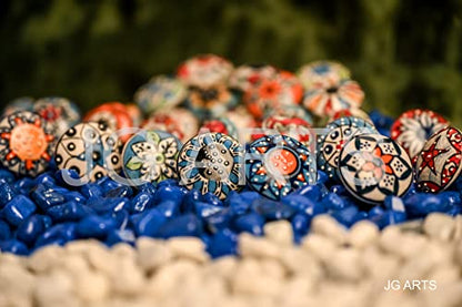 JGARTS 30 x Mix Vintage Look Flower Ceramic Knobs Door Handle Cabinet Drawer Cupboard Pull