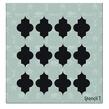 Stencil1 x 6-inch Stencil-Quatrefoil Large - color: Larger Quatrefoil Stencil 5.75" x 6"