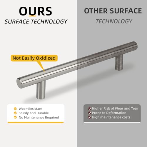 Goldenwarm 10 Pack 4 inch Brushed Nickel Cabinet Pulls Cabinet Handles - color: Brushed Nickel, size: 4 Inch Hole Centers