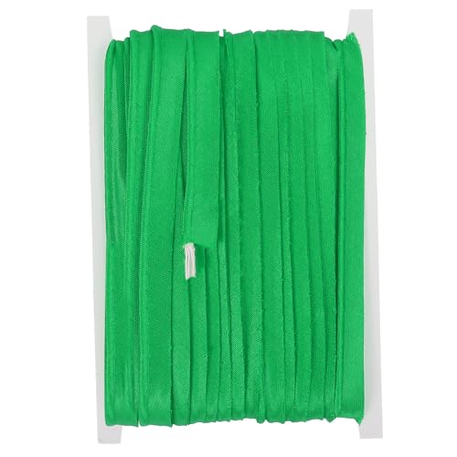 YELARXI 1/2 Inch Maxi Piping Bias Tape, 20 Yards Piping Trim with Cord Satin Binding Lip Cord Trim Fit for Sewing Garment Webbing Trimming Crafts Decorating - (Green) - color: Green