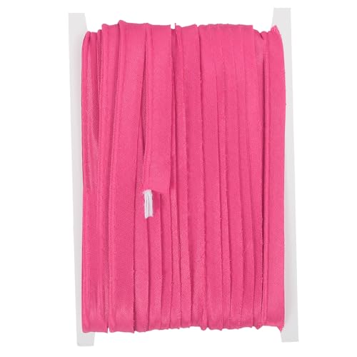 YELARXI 1/2 Inch Maxi Piping Bias Tape, 20 Yards Piping Trim with Cord Satin Binding Lip Cord Trim Fit for Sewing Garment Webbing Trimming Crafts Decorating - (Rose Red) - color: Rose Red