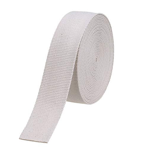 COTOWIN 1.5" Wide Thick Heavy Cotton Webbing，6 Yards (Natural, 1.5") - size: 1.5"