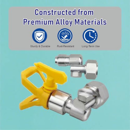 Airless Paint Sprayer Nozzle Kit (Color: Swivel Joint Set), Compatible with Graco and Titan airless sprayers, Suitable for high-Pressure airless Spray Gun Extensions and Anti-Spray Valve adapters.
