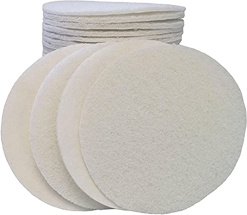 11 inch Sanding Discs Round Sand Paper Discs 25 Pack, White Non Abraisive Non Woven Surface Conditioning Orbital Sander Pads for Dry Sanding Countertops, Auto Body, Paint, Plastics & Fiber Glass - color: Non Abrasive, size: 25 Pack