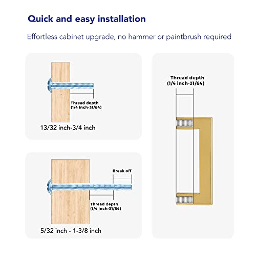 Ravinte Hardware Gold Cabinet Handles Drawer Pulls 3 Inch CC 25 Pack - color: Gold Square, size: 3" Hole Center