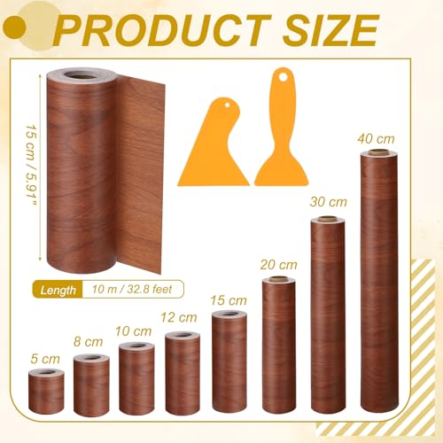 PATIKIL Wood Grain Repair Tape 6"x33" for Furniture Brown Wood Grain - color: Brown Wood Grain, size: 6"x33'