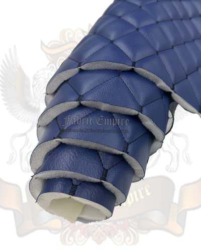 Vinyl Quilted Foam Fabric with 3/8" Foam Backing Upholstery / 52" Wide/Sold by The Yard/FABRIC EMPIRE (Blue, Diamond 2" x 3") - color: Blue, size: Diamond 2" x 3"