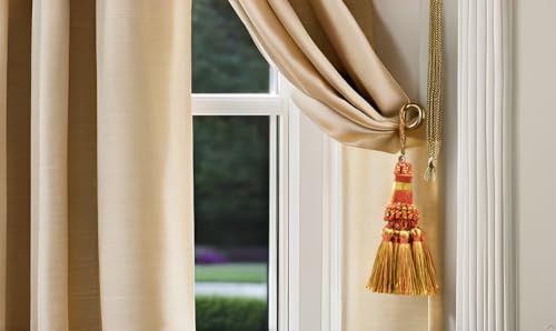 DÉCOPRO Noblesse Collection Elegant Hand Crafted 4" (10cm) Key Tassel (NKT) Rust Medley Multicolor #07H(Copper, Olive Green) Individually Sold - color: Rust Medley Multicolor (Color# 07h)