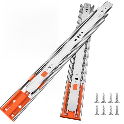 22" Soft Close Drawer Slides, Stainless Steel Full Extension Side Mount Glides, Heavy Duty Rails for Kitchen Cabinets,Trash Cans,Closets,File Cabinets 1 Pair - size: 22 Inch