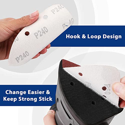WORKPRO Mouse Sander Pads, 5-Hole Detail Sandpaper, 150 Pack - style: Mouse Sander Pads