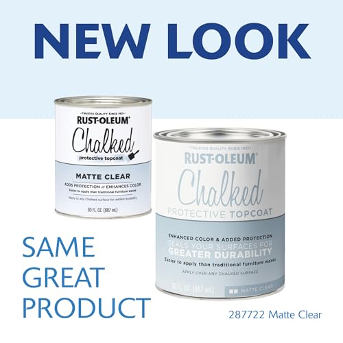 Rust-Oleum Chalked Ultra Matte Clear Top Coat Paint - color: Matte Clear Topcoat, size: 30 Ounce (Pack of 1)