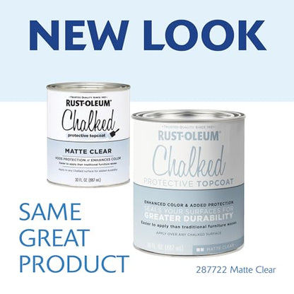 Rust-Oleum Chalked Ultra Matte Clear Top Coat Paint - color: Matte Clear Topcoat, size: 30 Ounce (Pack of 1)
