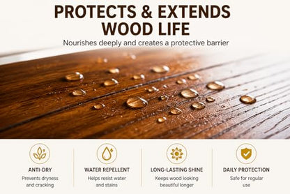 2 PCS 355ml*2, 2026 New Beeswax Essential Oil Wax Wood Polish Spray Furniture and Cleaner Natural Polish Spray for Living Rooms Kitchens Wood Furniture Floors Cleans Restores Shine Scratches