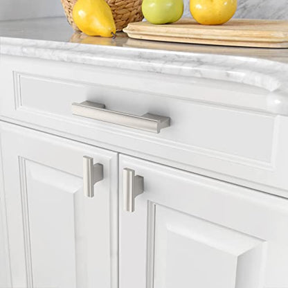Amerdeco 10 Pack Brushed Satin Nickel Cabinet Pulls 3.75 Inch(96MM) Hole Centers Kitchen Cabinet Handles Hardware Kitchen Handles for Cabinets Cupboard Handles Drawer Pulls…… - color: Brushed Satin Nickel, size: 3.75"/96MM Hole Center, style: 10 Pack