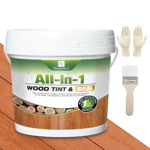 Advanced Natural Cedar Wood Stain & Sealer 1Gallon/128oz, Non-Toxic Waterproof Wood Finish, Flexible Crack & Weather Resistant Wood Treatment to Highlight Natural Wood - color: Natural Cedar, size: 1Gallon/128oz