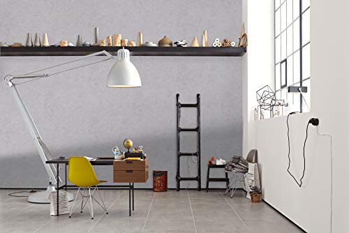 A.S. Création Plain Wallpaper Elements Non-Woven 10.05 m x 0.53 m Grey Made in Germany 369114 36911-4 - color: Blue Grey
