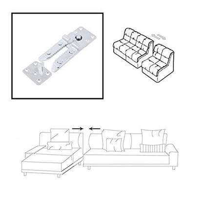 HOWDIA Sectional Couch Connectors - Heavy Duty Alligator Clamps Joint Clips for Modular Furniture | 135mm Length| 2-Pack | Sturdy Metal Construction for Secure Sofa Connections - size: 135 MM