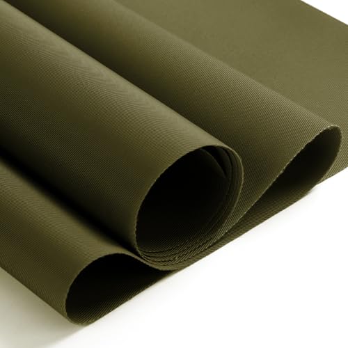 Waterproof Nylon Fabric 420D Twill Fabric by the Yard 58x36 Inch Amy Green - color: Army Green, size: Pre Cut 1 Yard
