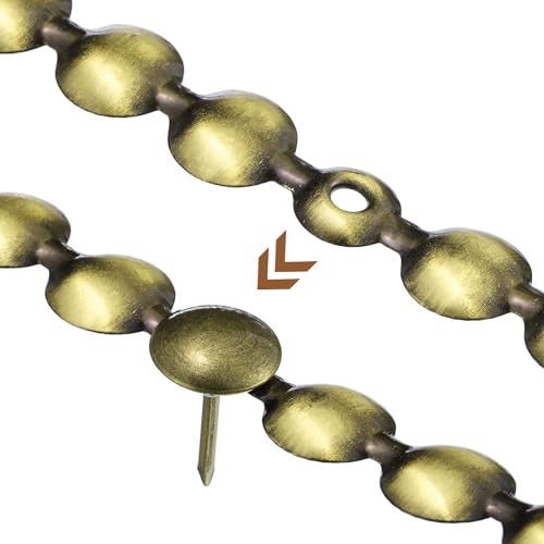 uxcell 2Pcs Upholstery Tacks Strips Nail Trims w/Nails 11mm Bronze - color: Bronze