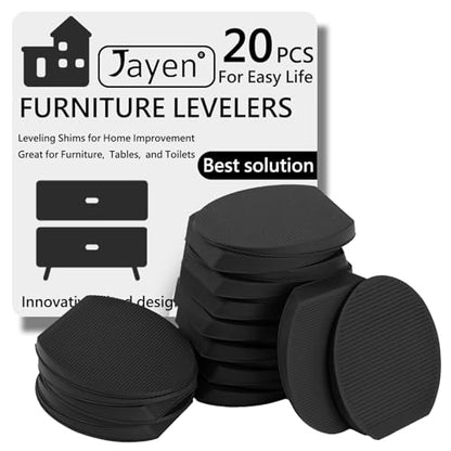 Jayen Rubber Shims, Furniture Levelers & Table Wedges, 20 Pack