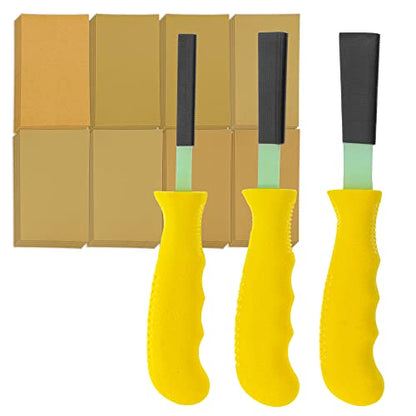 Dura-Gold Set of 3 Different Contour Hand Sanding File Block Sticks with 40 - style: Flat