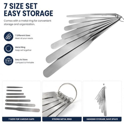 61joy Caulking Spatula Set, 7-Piece Stainless Steel Caulk Tools