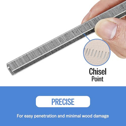 meite 71/10 22 Gauge 304 Stainless Steel Upholstery Staples, 3/8-Inch Crown with 3/8-Inch Leg Length, Heavy Duty Staples for Construction, Furniture, Crafts & DIY Projects (1 Case - 20 Boxes) - size: 3/8" (10 mm), style: 1 Case (20 Boxes)
