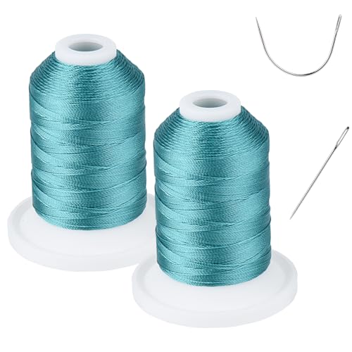 UV Resistant - Simthread 100% Polyester Bonded Thread Tex 69 (12wt) - 250 Yards x 2 Spools NP-C.Blue - color: 2 × NP-C.BLUE, size: 250 Yards