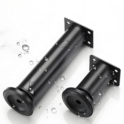 4Pcs Black Adjustable 7.08-12.2 Inch Metal Furniture Legs for Cabinet Sofa - color: Black, size: 7.08"-12.2"-Set of 4