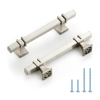 HOME EDIT Brushed Nickel Pulls Cabinet Handles 3-3/4 Inch 10 Pack - color: Brushed Nickel, size: 3-3/4 In Hole Center