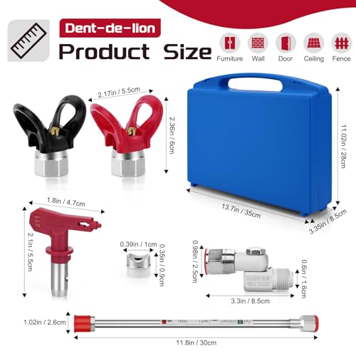 21Pcs Airless Paint Sprayer Gun Tip and Extension Pole Rod Set